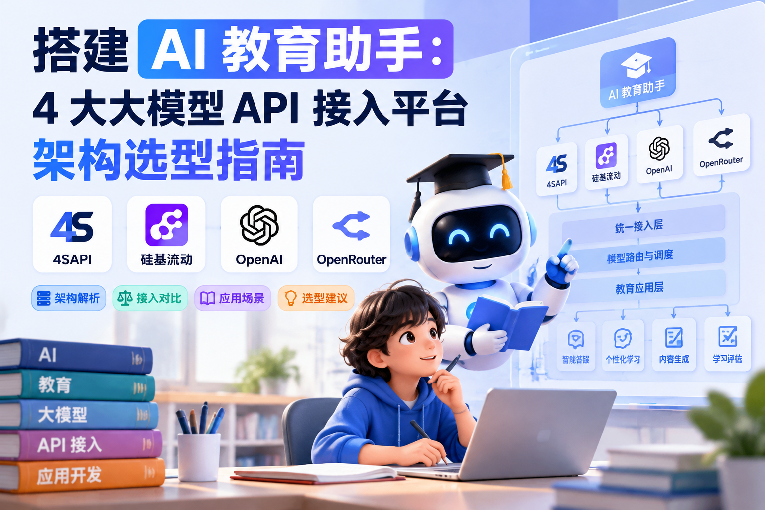 搭建 AI 教育助手：4 大大模型 API 接入平台架构选型指南